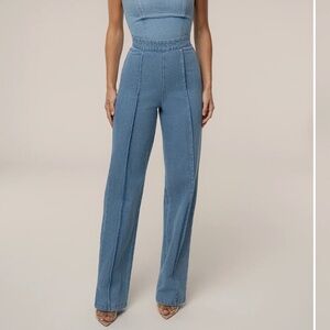 JLUX LABEL Medium Wash Stay Sharp Denim Trousers - Blue